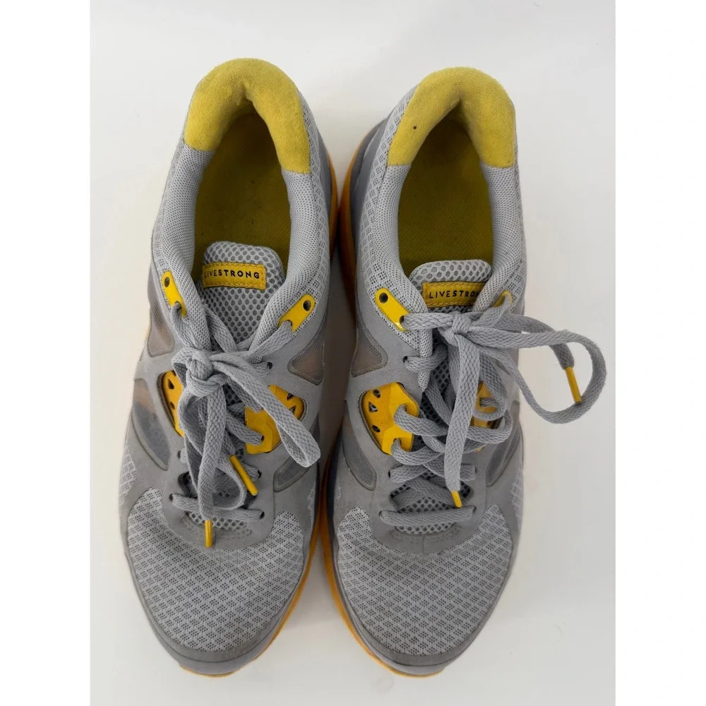 Nike Lunarglide 3 Livestrong Mens Running Shoes Grey Yellow 454514-070‎ Size 9.5